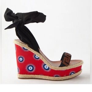 CHRISTIAN LOUBOUTIN Athina des Cyclades Wedge Sandals 120 size 38